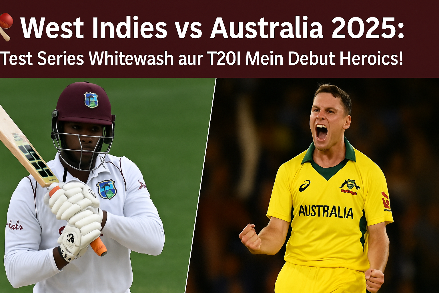 π West Indies vs Australia 2025: Test Series Whitewash aur T20I Mein Debut Heroics!.